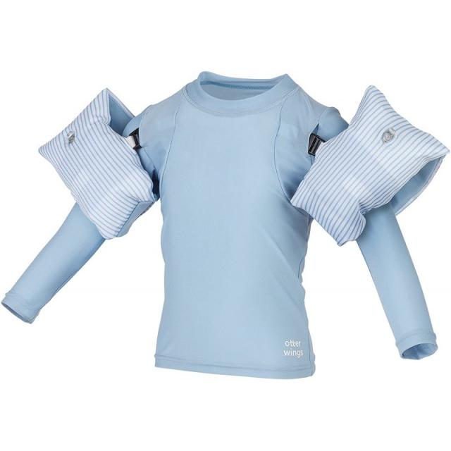 Otter Wings Kids Floaties (물 날개) / UPF 수영 셔츠 콤보 수영 보조제-긴 소매 (Saltwater Blue 2-4y