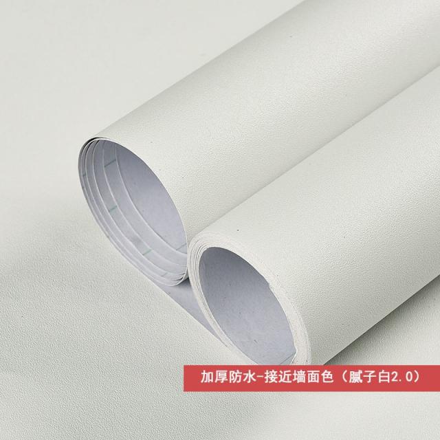점착시트지 순 화이트 벽지 접착 방수 방습 기함 침실 포근 기숙사 스티커 10메터 탁상 2700957446, 베이지 색 가까이 다가가다 벽면색 6, 숏