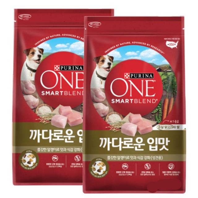 퓨리나 원 1세이상 까다로운 입맛 2kg 2팩, 단품