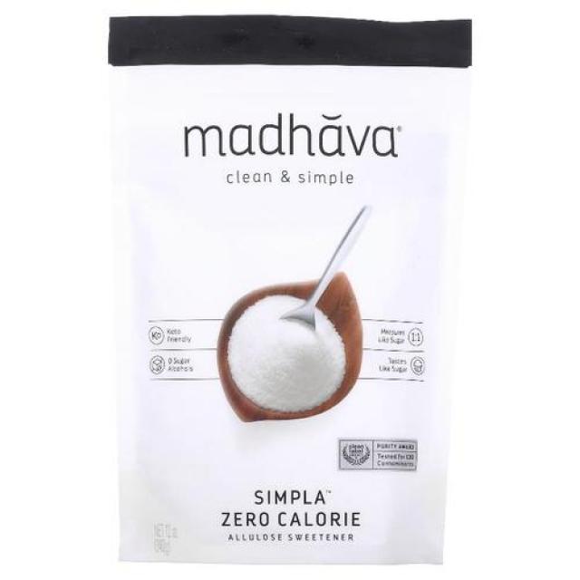 Madhava 내츄럴 Sweeteners Clean & Simple Simpla Zero Calorie Allulose Sweetener 12 oz (340 g)