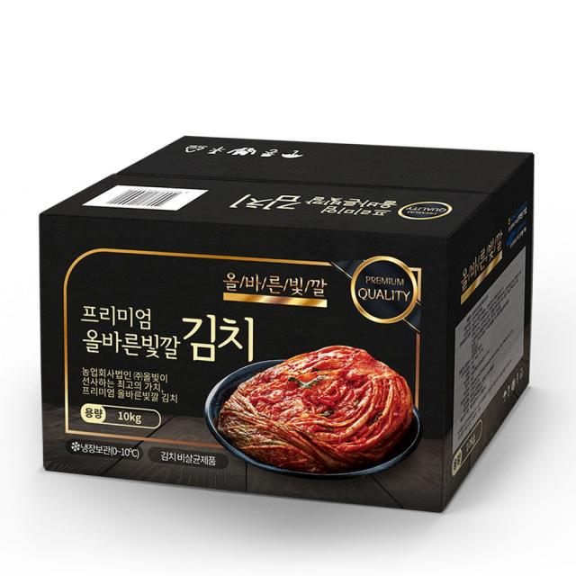 올바른빛깔 프리미엄 김치, 1박스, 10kg