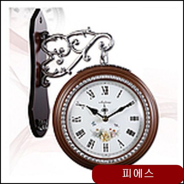 아날로그 고풍 스타일 양면 숫자 일반 시계 생활 용품 문물 벽시계 거실 인테리어소품 qbnw, 상세페이지참조(일반)