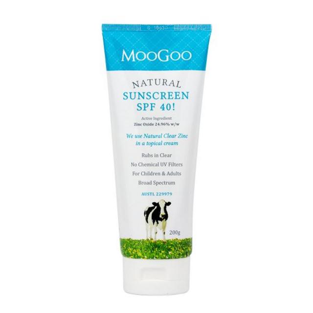 MooGoo Natural Sunscreen SPF 40 호주 무구 네츄럴 썬크림 SPF40 200g