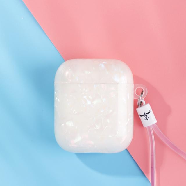 1창 창작품 케이스 소프트 조개무늬 큐트 디어 에어포드스프로 이어 머신 ins, airpods12통용 베이지 베이