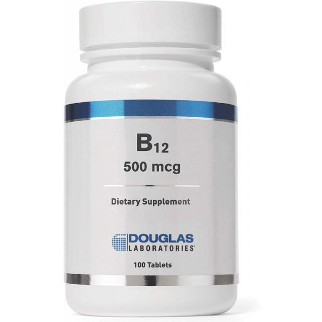 Douglas Laboratories B 12 500 Mcg. 신진 대사 적혈구 생성 뇌 및 신경계를 지원하는 비타민 B12 * 단일상품