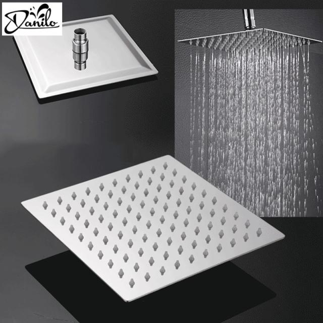 현대 광장 크롬 스테인레스 스틸 8 강우량 샤워 헤드 울트라 얇은 벽 마운트 상단 천장 마운트 showerheads, 단일상품