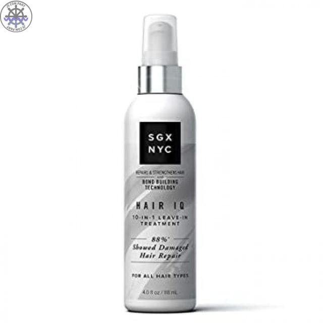 [ SGX NYC ] SGX NYC Hair IQ-4 Fl Oz-모든 모발용-손상된 모발을위한 10-in-1 리브 인 트리트먼트-비오틴과 히알루 론산 주입-모발 손상을 강화하고 복구하는 독점적 인 결합 기술, 1개