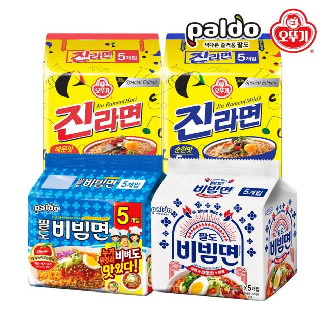 오뚜기 진라면+팔도 비빔면 10+10 봉지라면 기획세트, 03_진라면 매운맛X10개+비빔면 매운맛X10개(총20봉)