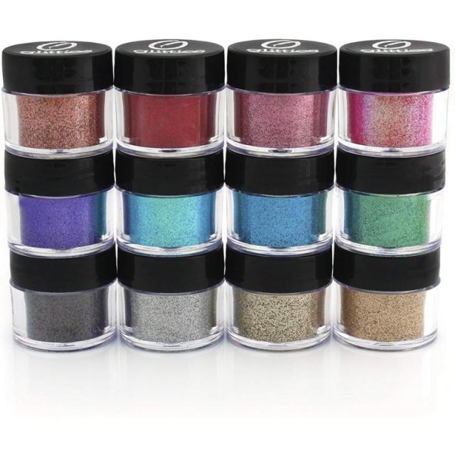 글리터-(12PK)-코스메틱 그레이드 엑스트라 파인 (.006 