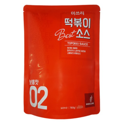 미쓰리 떡볶이소스 02 보통맛, 780g, 15개