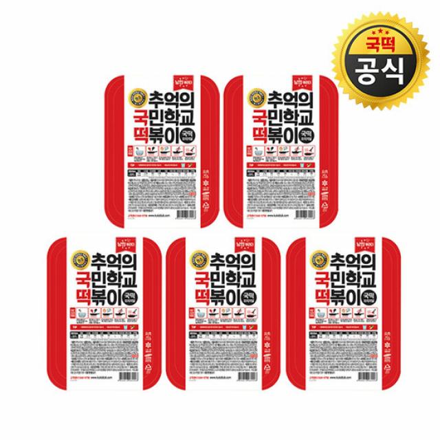 [KT알파쇼핑]추억의 국민학교 떡볶이(오리지널) 600gx5개, 600g, 1세트