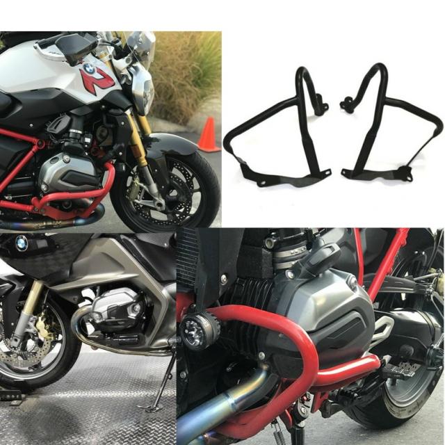 고속도로 고속도로 엔진 가드 크래시 바 보호대 Bmw R1200r R1200rs 2015 2016 2017 2018 15 16 17 18 레드 블랙 01 Red