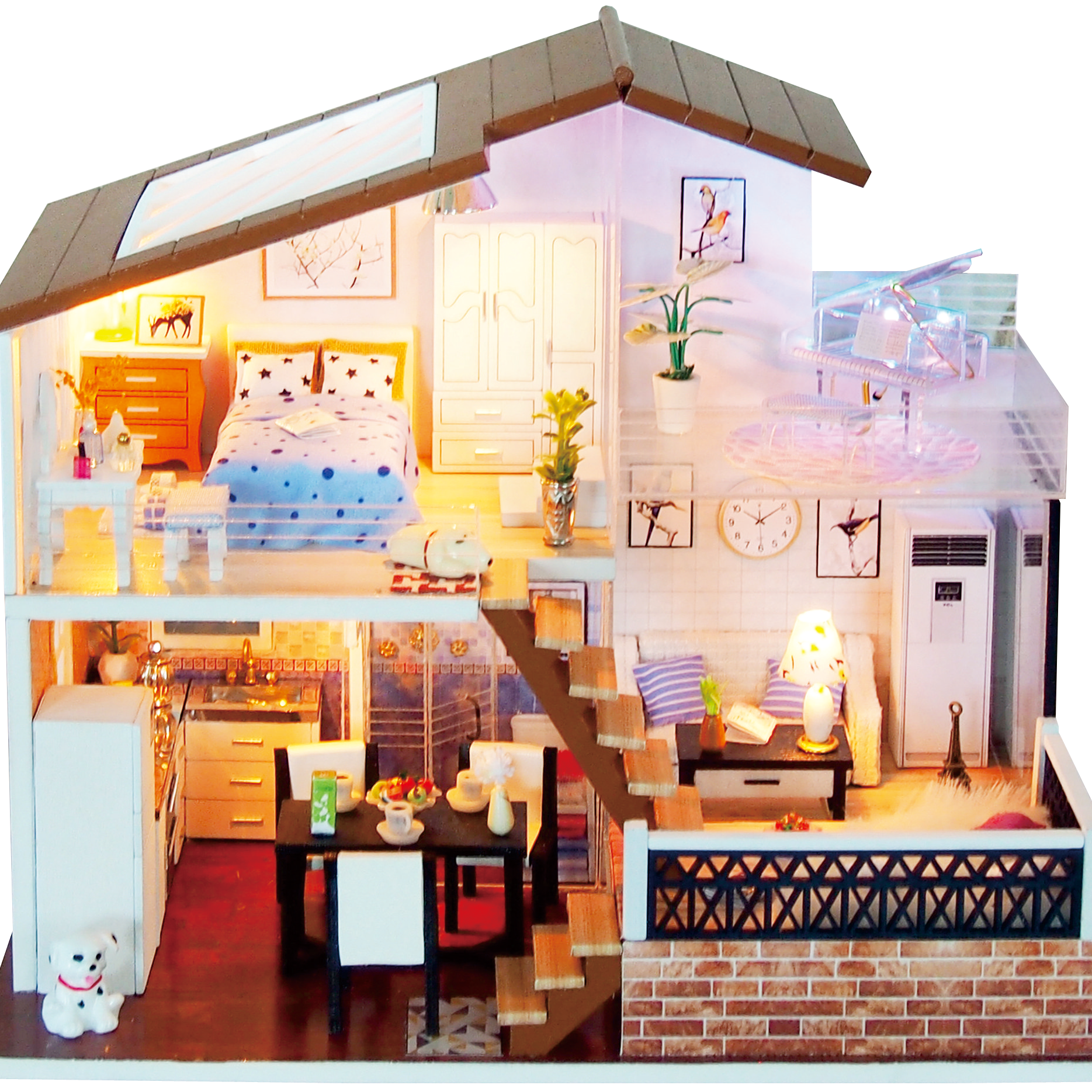 고쿠리 DIY 미니어처하우스 중대형 (한글설명서 동봉)미니어쳐 집만들기, 코지하우스