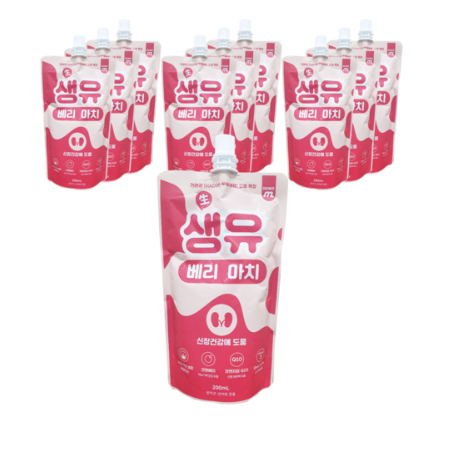 마이베프 반려동물 생유 베리 마치 신장건강 펫밀크 200ml, 크랜베리맛, 180개