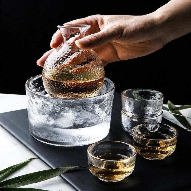 Sheri 고급 고량주잔 사케잔 술독 세트 도쿠리 소주잔 술병, 사케잔/독 세트 1개, 상세페이지동일