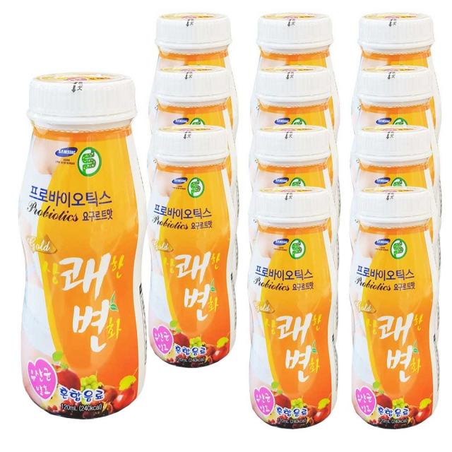 프로바이오틱스 골드 상쾌한변화 120ml 요구르트 맛, 12개