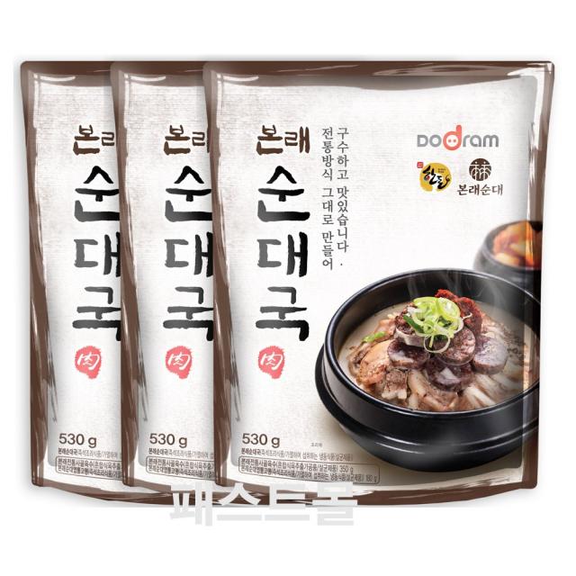 도드람 본래 순대국(찰순대), 530g, 3개