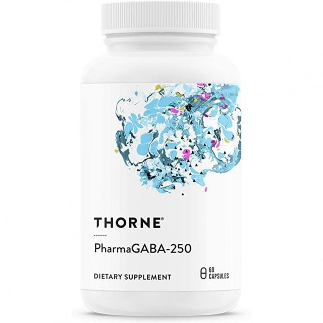 Thorne Research - PharmaGABA-250 - 천연 공급원 GABA (감마-아미노부티르산) 보충제 - 진정하고 편안하며 집중적인 마음 상태를 촉진 - 60 캡슐