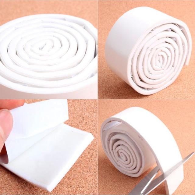 스펀지 모서리보호대 띠 흰색1M 잘라쓰는 끝처리 덮개 책상 테이블 거실 머소리 마감 커버 보호데 덥게카바