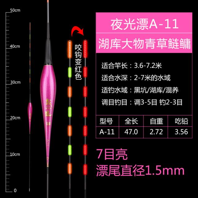 소봉선 야광 찌 중력 감응 물고기 표류하여 물다 갈고리 변색 자기 통제이다 기어를 바꾸다 예민 조절가능 전자 드리프트, 외가닥 프리 사이즈고요 스마트 자기, 호숫고 청풀용 못 고기 7목 선명한