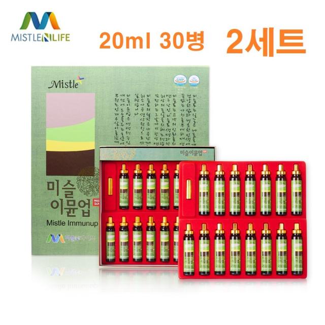 미슬앤라이프 미슬토 이뮨 겨우살이 6년근 홍삼농축액 진세노사이드 타우린 비타민b군 면역력 피로 혈행 기억력 20ml 30병, 2세트
