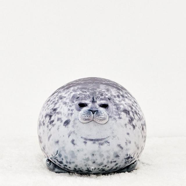 하프 물범인형 안고자는 인형 푹신 쿠션 인테리어 대형 물개 쿠션 30cm 40cm 60cm 80cm, 된장 + 길이 약 40cm, 무게 약 0.45kgcm