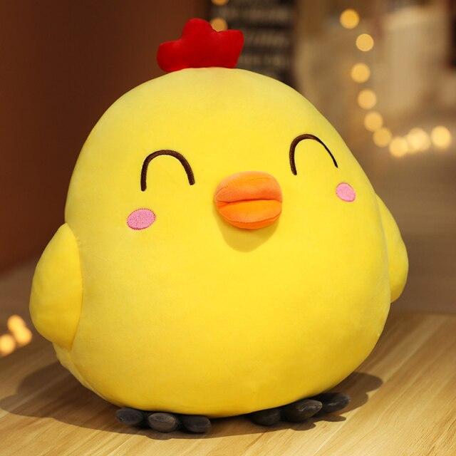 25 ~ 65cm 부드러운 노란색 병아리 인형 서 귀여운 감정적 인 동물 면화 짧은 봉제 장난감 소년 소녀 크리스마스 선물, Closed eyes