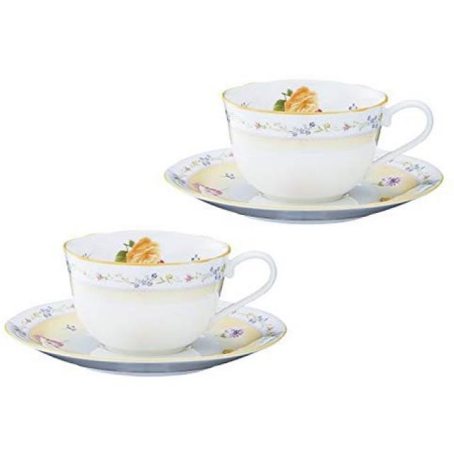 노리 타케 (Noritake) Noritake 노리 타케 컵 받침 (페어 세트) (커피 티 겸용) 220cc 쥬누 도리깨 전자, 상세 설명 참조0, 03 : 쌍