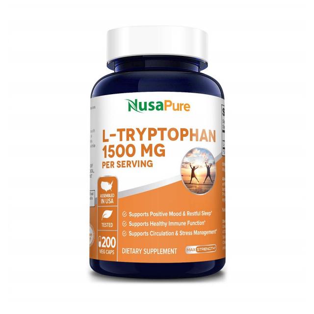 NusaPure L Tryptophan 누차퓨어 L-트립토판 1500mg 200베지 캡슐