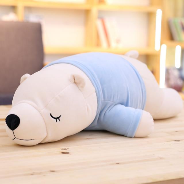 대형 북극곰 안고자는 인형 베개 쿠션 동물 모찌 바디필로우 수면 애착 곰인형, 130cm (탈착가능), Ecm