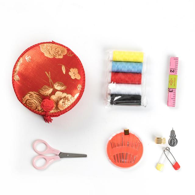 바느실케이스 퀄리티 씨 혼수용품 큰 시집 모시다 전 여성 측 R세트 가물 바느실가방 럭셔리 2794949923, 미니 사이즈 타입 원형 -골드 서클