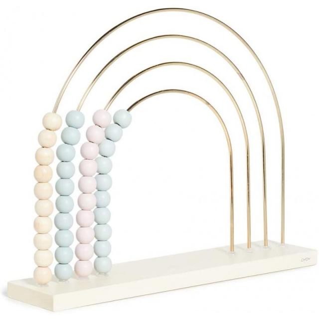 OYOY 미니 아바쿠스 레인보우 - 학습 및 재생을위한 나무 공 무지개 슬라이더 - 나무 33x26cm로 만든, 단일상품
