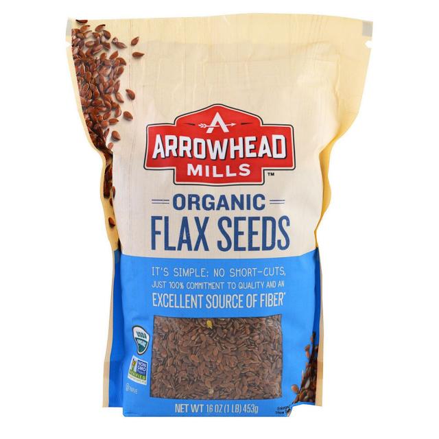 Arrowhead Mills 애로우헤드 유기농 아마씨유 아마씨오일 453g Organic Flax Seeds 16 oz, 1개