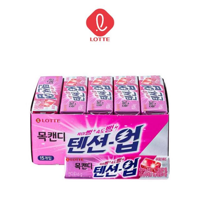 롯데제과 목캔디 텐션업 피치플럼에이드 (46g*15개입), 1세트, 690g