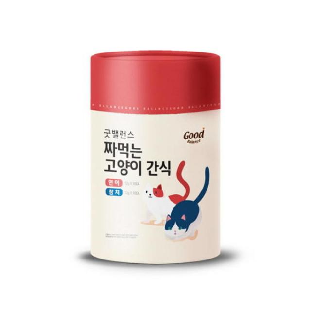 굿밸런스 짜먹는 고양이 간식 플러스, 참치 30p + 연어 30p, 1세트