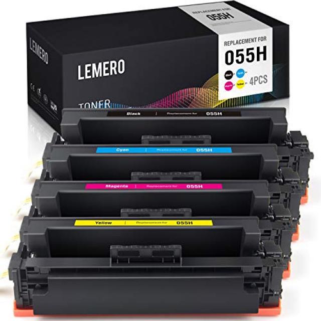 LEMERO NO Chip Compatible Toner Cartridges Replacement for Canon 055H 055 CRG-055 to use with Color ImageCLASS MF741Cdw MF743Cdw MF745Cdw MF746Cd, 본문참고, 본문참고