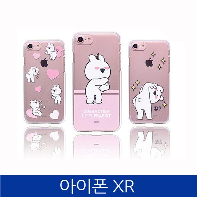 [스펀] 스펀 아이폰XR. 오버액션 토끼 투명젤리 폰케이스 iPhoneXR 핸드폰케이스 스마트폰케이스 오버액션케이스 투명케이스 아이폰X, 1, 꽃