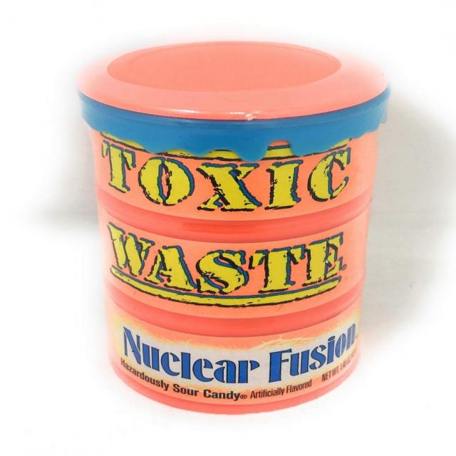 Single Drum Toxic Waste Nuclear Fusion Sour Candy in 1.4 Ounce Drum 단일 드럼 독성 폐기물 핵융합 사워 캔디 39.7g 드, 1