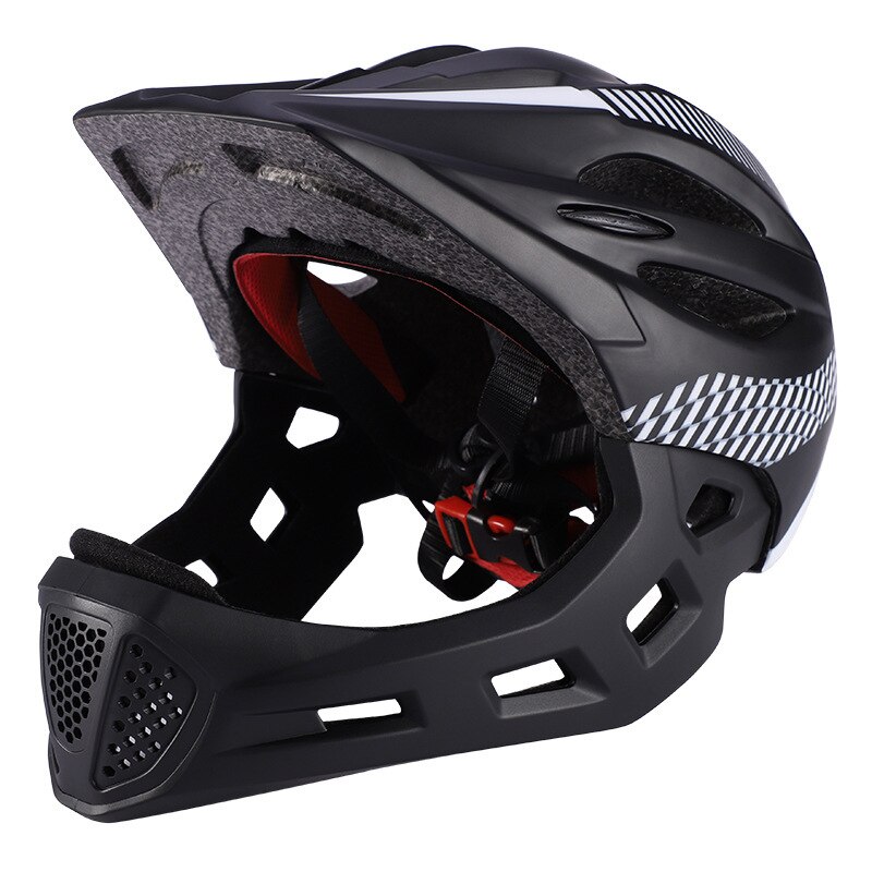 LED 키즈 오프로드 풀 페이스 MTB 자전거 헬멧 밸런스 스포츠 안전 키즈 풀 커버 헬멧 내리막 스쿠터 BMX 42 52cm|자전거 헬멧|, 1개(A5), color6(A5)