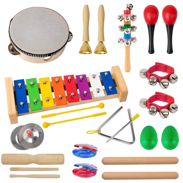 KMISE 20 PC 뮤지컬 악기 드럼 세트 Prescusion 악기를위한 미취학 교육 및 재미있는 Xylophone 탬버린, 상세페이지 참조, 상세페이지 참조, 상세페이지 참조