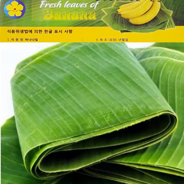 무료배송 [프리미엄] 바나나잎 (Banana leaves), 1팩, 1kg