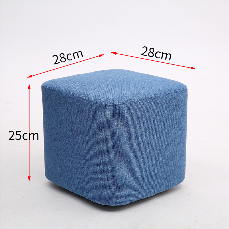 스툴 공간절약 개성적인 낮은의자 길고넓음 28높이 16/25/30/40cm패브릭 모던블루 T10-팔레핑크 높이 25사각의자, T05-푸른색 높이 25사각의자
