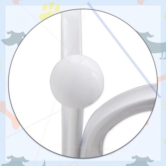 강아지 울타리 애완용 소형 개 고양이 방범 탈옥 실내 격리 문 자유 조립 펜스, 밀크색