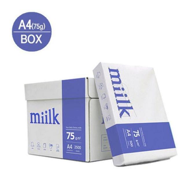 복사용지A4 75g 밀크 500매X5권 박스 프린트용지 문구 사무용지 복사지 xnxl, 1개, 단일사이즈