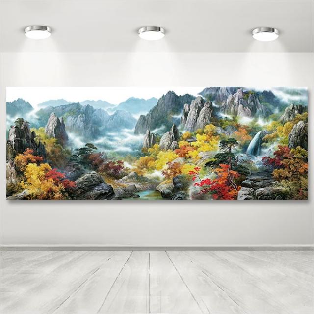 고려미술_3D 금강산도(80x30cm)보석십자수 보석십자수세트 보석십자수액자세트 보석십자수시계 큐빅십자수 비즈십자수, 본상품