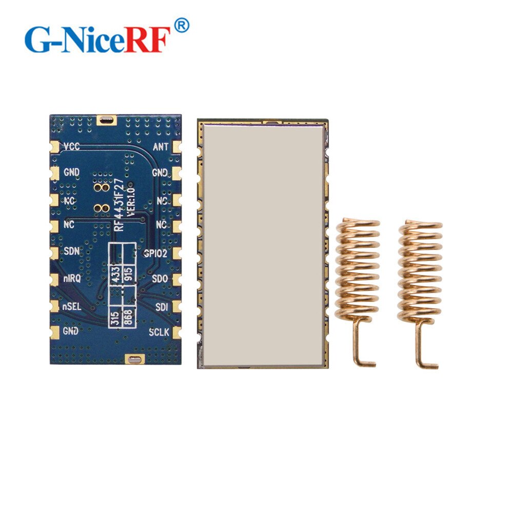 5개/몫 RF4432F27 500mW SPI 인터페이스 임베디드 안티 간섭 FSK/GFSK/OOK 915MHz 트랜시버 모듈 (안테나, 한개옵션0