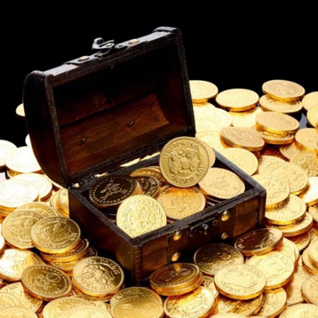 알버트 스틴랜드 보물함 코인 금화 초콜릿 153g 발렌타인 화이트 데이 선물 1개 알버트스틴랜드 보물함 금화 초콜릿 153g