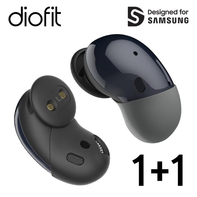 갤럭시 버즈 라이브 이어팁 디오핏 스킨캡 Galaxy Buds Live Eartip diofit SKINCAP 실리콘 슬리브 스키니, 블랙 + 그레이