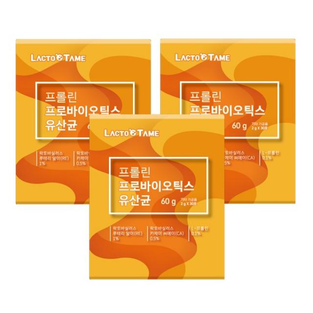 락토테미 프롤린 프로바이오틱스 모유유산균 락토바실러스 루테리 가세리 신바이오틱스 유산균먹이 프리바이오틱스 뚱보균 잡는 lgg 유산균 포스트바이오틱스 스틱, 90포, 2g