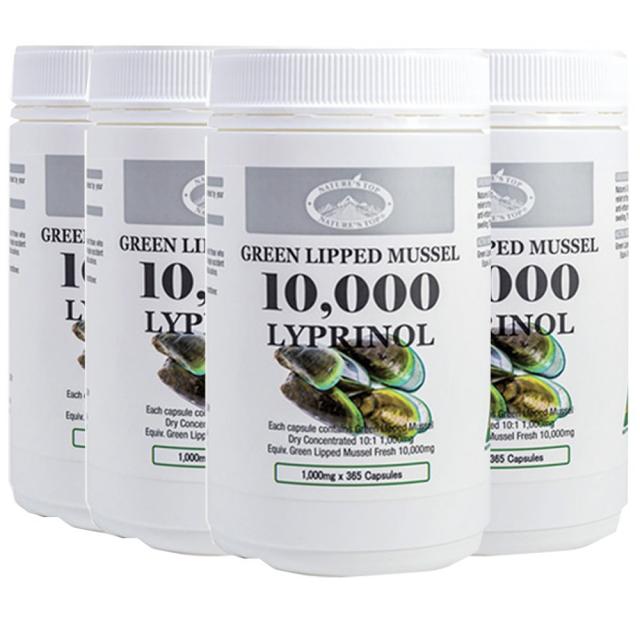 네이쳐스탑 호주 리프리놀 10000 365캡슐 4통 NaturesTop greenLipped mussel lyprinol